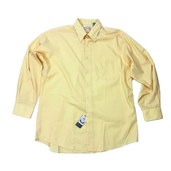 Van Heusen Other - Van Heusen Easy Care Men's Dress Shirt Light Yellow Size Large 16.5-17 34-35
